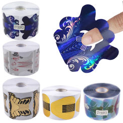 500Pcs Professional Nail Forms Acrylic UV Gel Polish Laser Nail Extension Stencil Manicure Tool French Manicure Adhesive Sticker