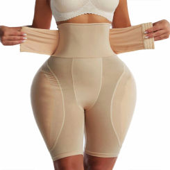 Women Hip Enhancer Shapewear Fake Booty Butt Pad Underwear High Waist Body Shaper Padded Panties Butt Lifter Shorts