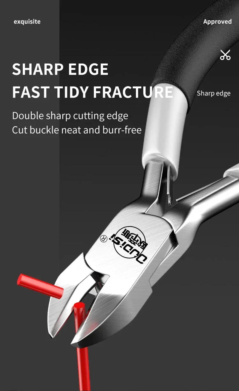 Description Picture 5 of itemMini Pointed Toothless Flat Mouth Extended Needle Mouth Oblique Mouth Pliers Flat Mouth Wire Binding Pliers Set