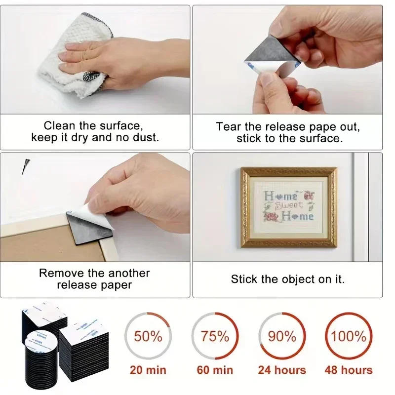 Description Picture 3 of itemStrong VHB Double Sided Foam Tape No Trace Self Adhesive EVA Foam Sticky Decor Strong Pad Mounting Sponge Adhesive Fixed Wall