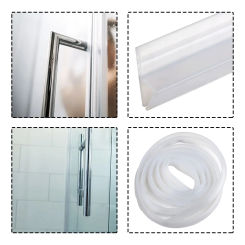 2m Bathroom Door Seal Strip Replacement Weatherstrip Seal Shower Door 6/8/10/12mm Water Deflector Bath Shower Screen Door