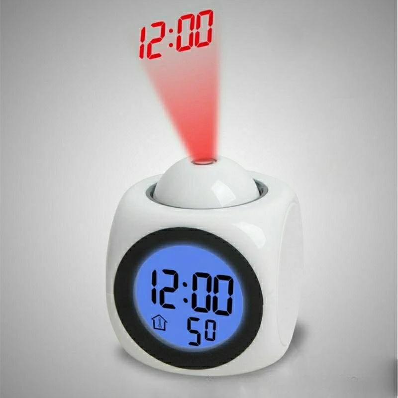 Description Picture 3 of itemProjection Alarm Clock Ceiling Display Desk Table Clock Voice Multifunction Digital Projection Clock Temperature Display
