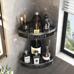 Bathroom Shelf Kitchen Storage Organizer Aluminum Alloy Shampoo Rack Shower Shelf Bathroom Accessories No Drill Shelf