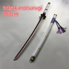 100cm Anime Cosplay Kozuki Oden Totsukanotsurugi sword Roronoa Zoro Sword Weapon Wood Ninja Knife Samurai Sword Prop Toys