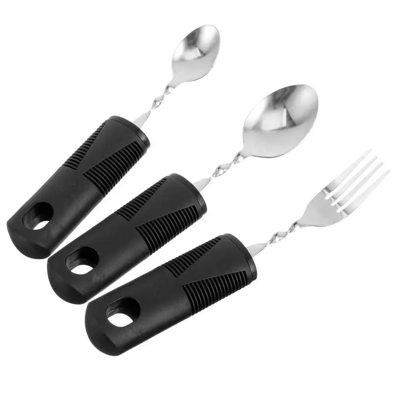 Description Picture 3 of itemBendable Cutlery Portable Utensils Tableware Elderly Big Spoon Stainless Steel Parkinsons Meal Adults Adaptive