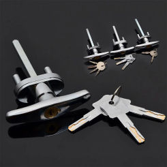Garage Door Opener T Lock Handle with 2/3/4 keys Secure For Caravans & Trailers