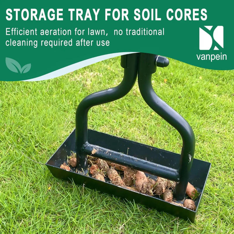 Description Picture 3 of itemTAIMIMEI 37.6" Lawn Aerator Coring Garden Tool Manual Yard Plug Aerators & Clean Tool with 3 Tines for Lawn Care Compacted Soil