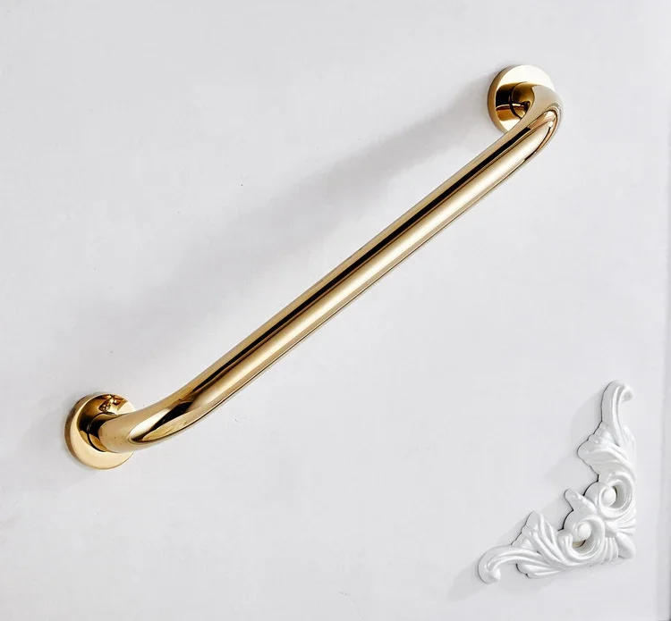 Description Picture 2 of itemGrab Rail Gold Brass Wall Mounted Bathroom Armrest Handle Bathtub Grab Bar Toilet Elderly Handrail Home Safety
