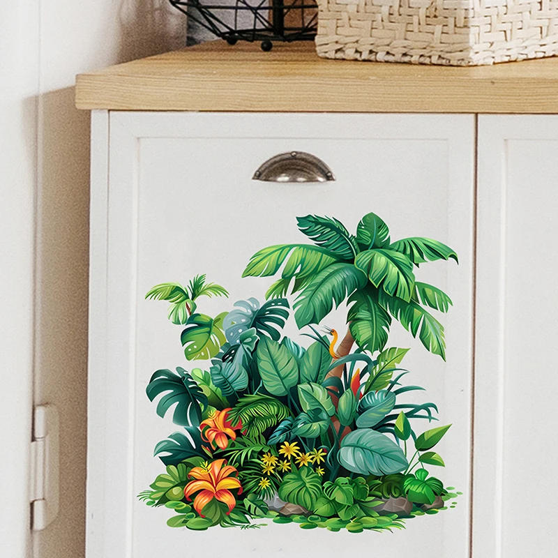 Description Picture 6 of itemGreen Plant Leaves Toilet Sticker WC Self Adhesive Mural Stickers Bathroom Wall Sticker Home Decoration Decals