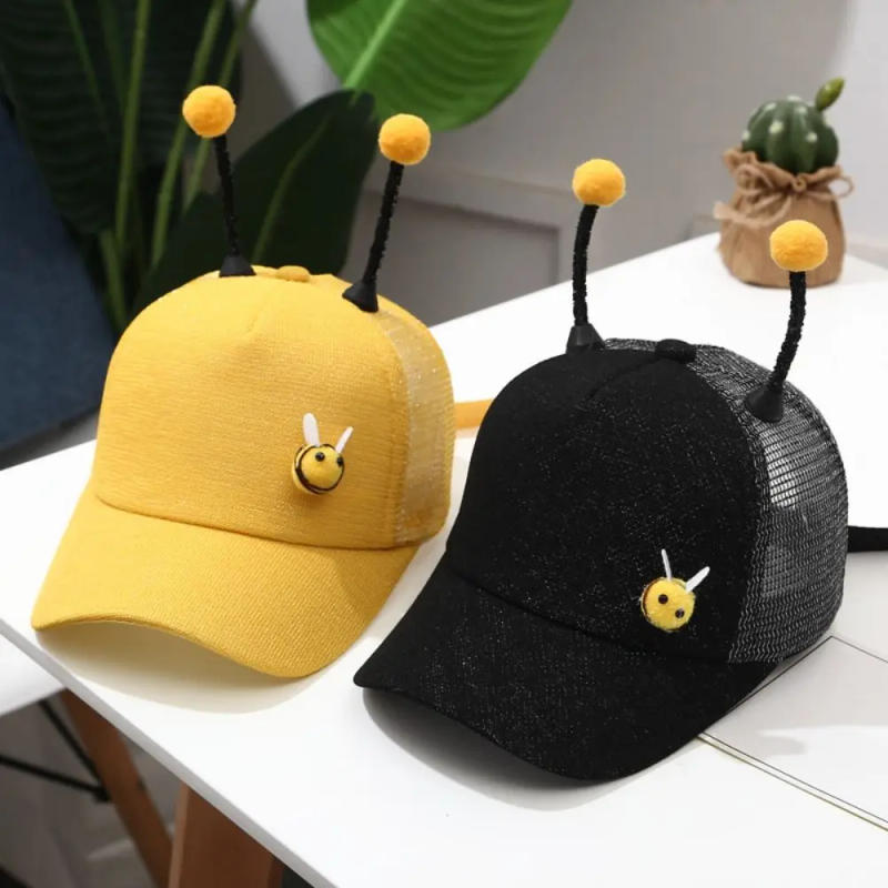 Description Picture 2 of itemChildren Baseball Cap For Girls Boys 3D Little Bee Adjustable Mesh 2023 Summer Kids Hip Hop Hat Sun Cap