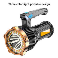 Multifunctional USB Rechargeable Flashlight 10W 90000 Lumens Waterproof High-Power Lighting Outdoor Handheld Light Spotlight