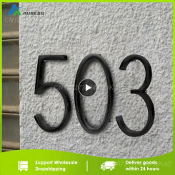 125mm Floating House Numbers 5 Inch Creative Modern Zinc Number Self Adhesive Door Sign Outdoor Mailbox Apartment Home Decor