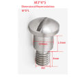 304 Stainless Steel Spherical Slotted Shaft Screw/Shoulder Stepped Equal Height Bolt M3-M8