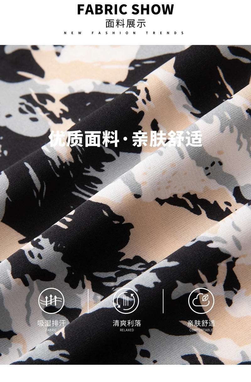 Description Picture 3 of itemNew Arrival Men's Fashion Patchwork Color Shirts Summer 2024 Casual Stripes Dress Short Sleeve Tops