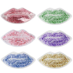 1PC Reusable Lip Shaped Gel Ice Pack Hot Cold Compress Gel Pack Reduce Swelling Lip Care Protection Lip Mask Pain Relief Patch