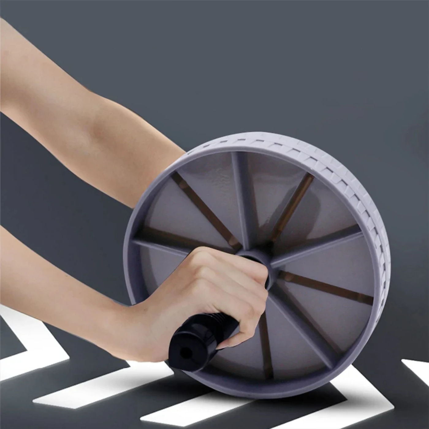Description Picture 5 of itemAbdominal Roller Abdominal Trainer Strengthen Muscle Exercise EquipmenWorkout AB Roller Wheel No Noise Abdominal Exerciser