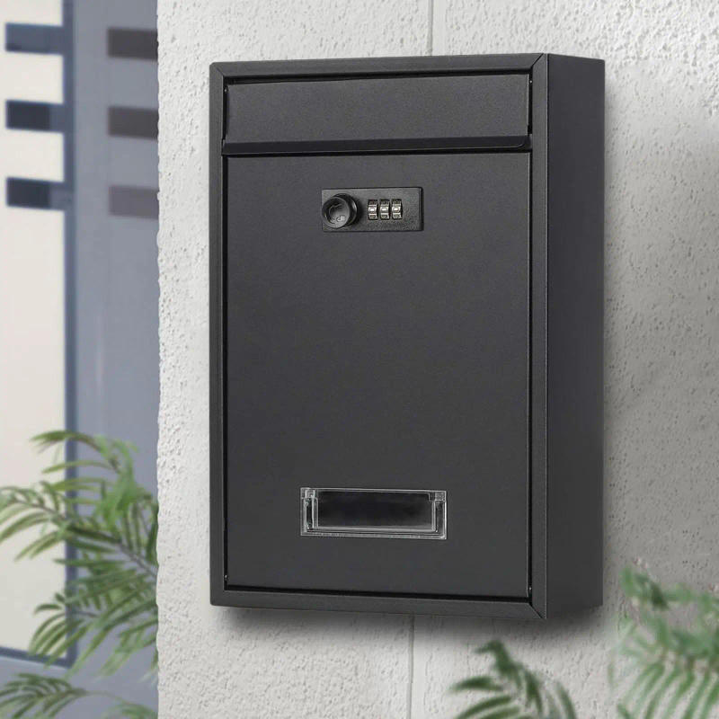 Description Picture 5 of itemVintage Lockable Mailbox with Combination Code Rust Proof Metal Post Box for Home Office Gate Newspaper Mail Box