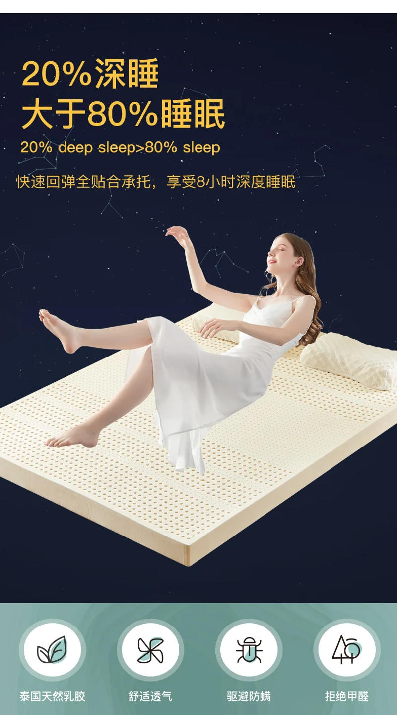 Description Picture 6 of itemfull size pillowtop bed mattress soft thailand material queen latex tatami mattresses sleep natural latex colchones furniture