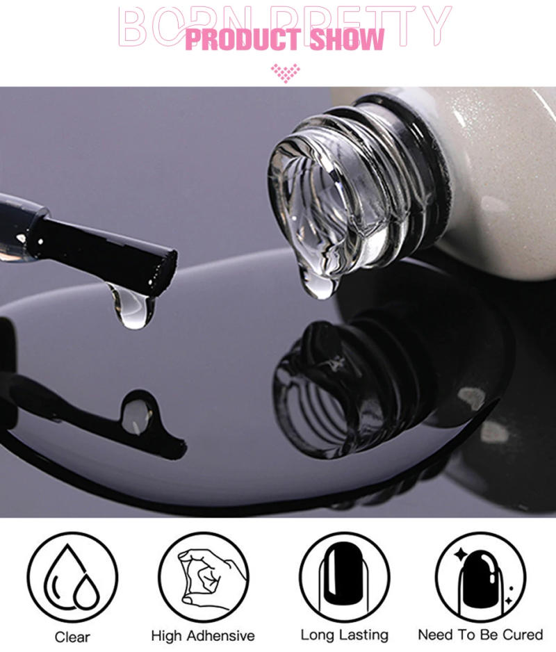 Description Picture 4 of itemBORN PRETTY Transfer Foil Nail Gel Polish Semi-Permanant Varnish For Adhesive Sticker Nail Glue Soak Off UV LED Gel Nail Art Man