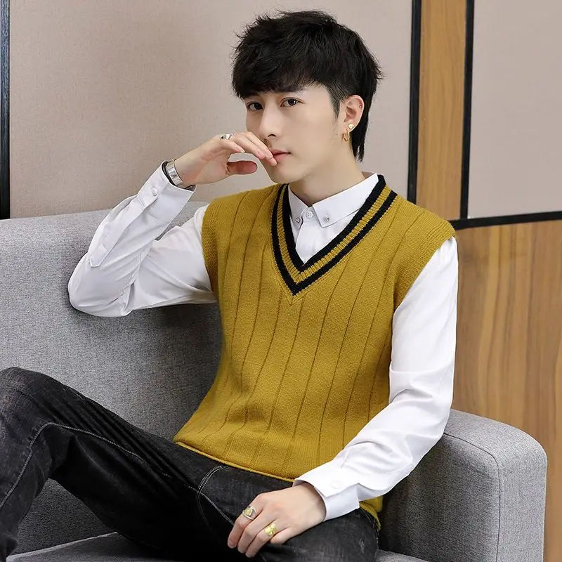 2023 New Men Autumn Winter Sweater Vest