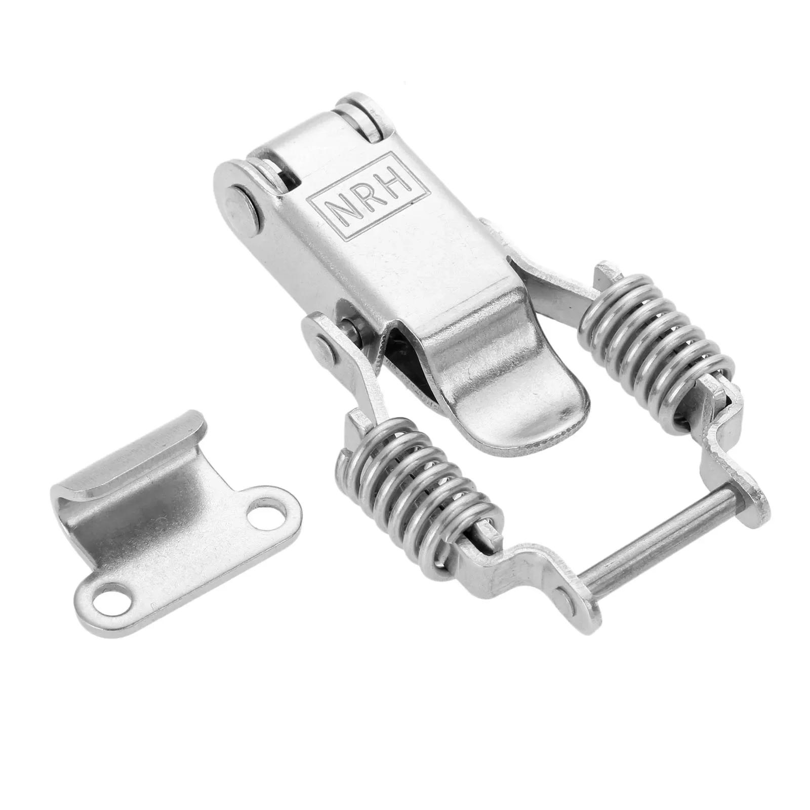 Description Picture 6 of item67*36mm Stainless Steel Toggle Latch Spring Hasp Latch Lock Buckle For Doors Cabinets Tool Boxes Lockers Furniture Fittings 1PC