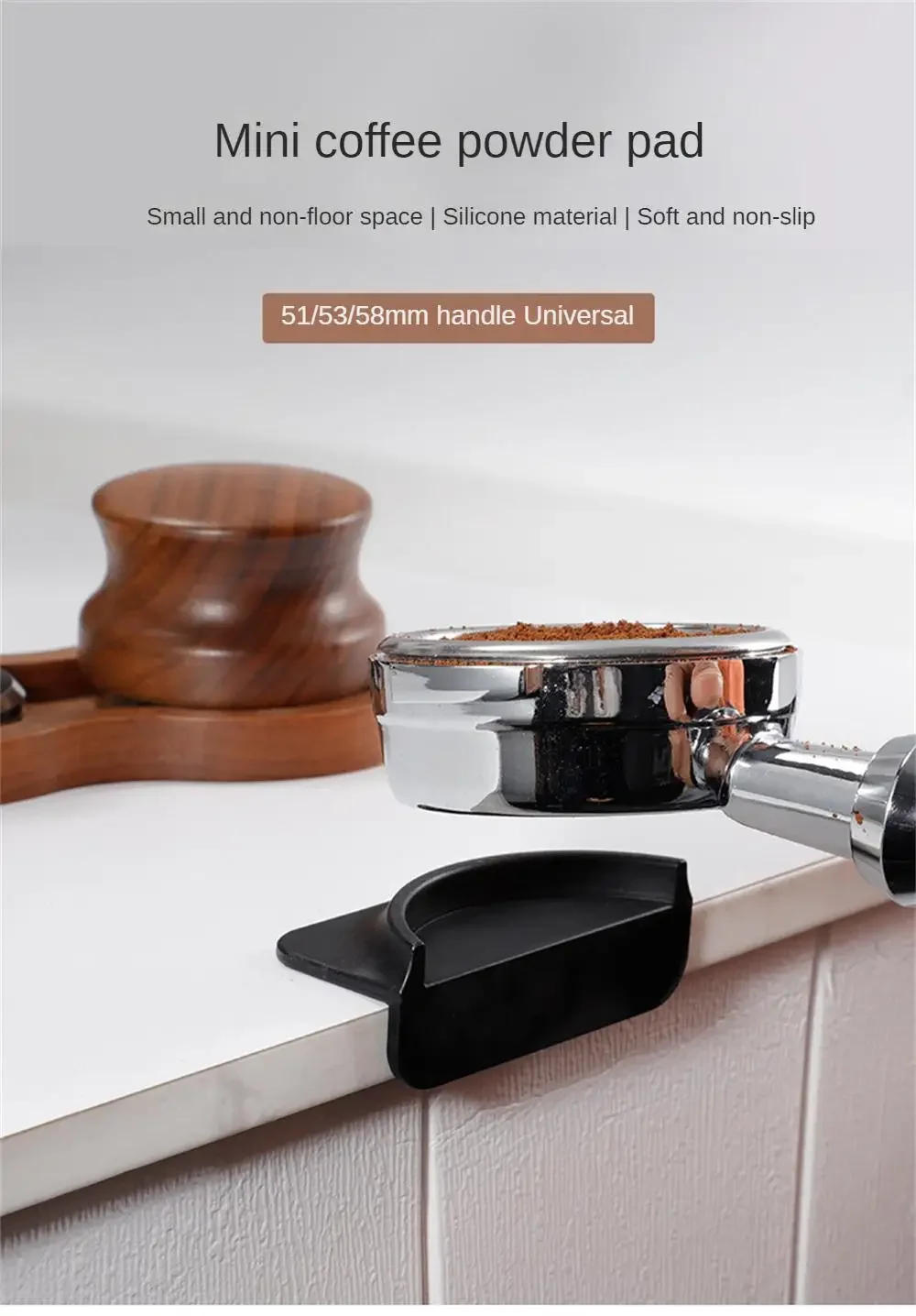 Description Picture 3 of itemEspresso Coffee Tampers Mat Station Press Tampering Holder Corner Mat Pad Silicone Coffeeware Tools Tamping Barista High Quality
