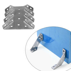 4pcs Stainless Steel Angle Corner Brackets Fasteners 2mm 90° For Wood Connection Solid Support Furniture Hardware Accessories