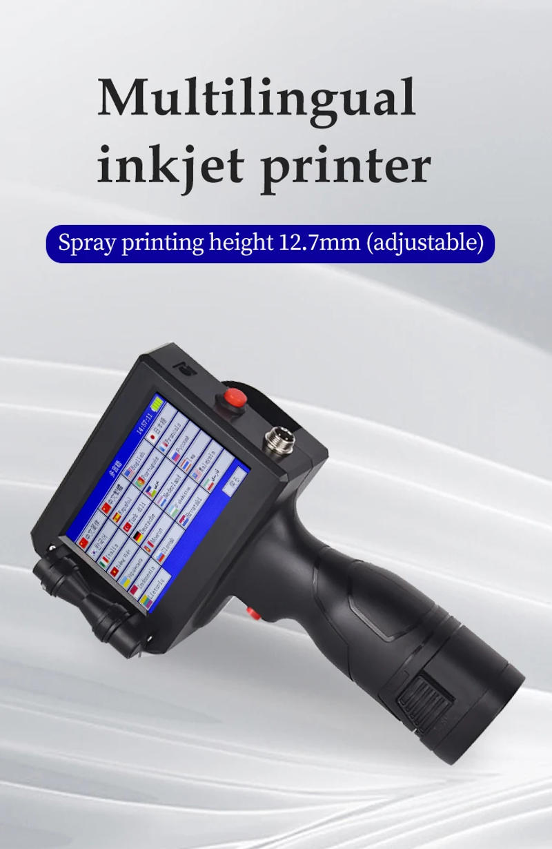 Description Picture 5 of itemHandheld Inkjet Printer Portable Date Batch Number QR Code Packaging Bag Plastic Bottle Printing Machine 12.7mm Universal Type