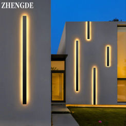 Outdoor waterproof strip LED wall light high-end residential villa garden porch line wall light 110V220V exterior wall lighting