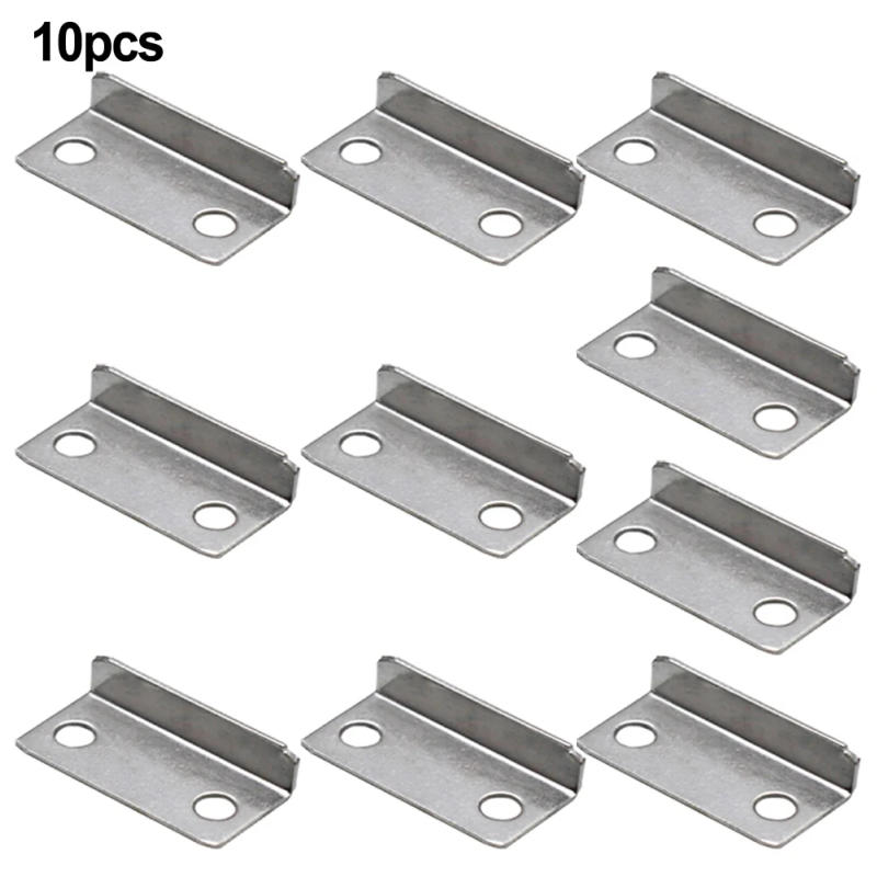 Description Picture 5 of itemHardware Drawer Strike Plate 10Pcs Drawer Lock Strike Plate Home/Office Metal Replacement Silver Tone Brand New