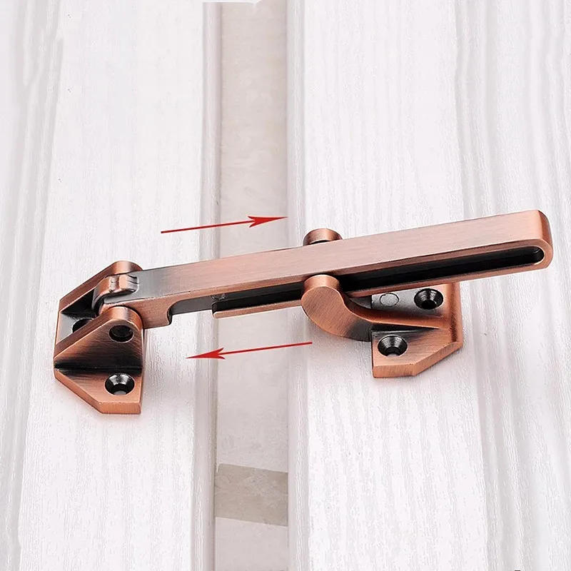 Description Picture 6 of itemZinc Alloy Security Door Chain Interior Security Door Hasps High Quality Cabinet Window Latches Household Door Lock with Screw