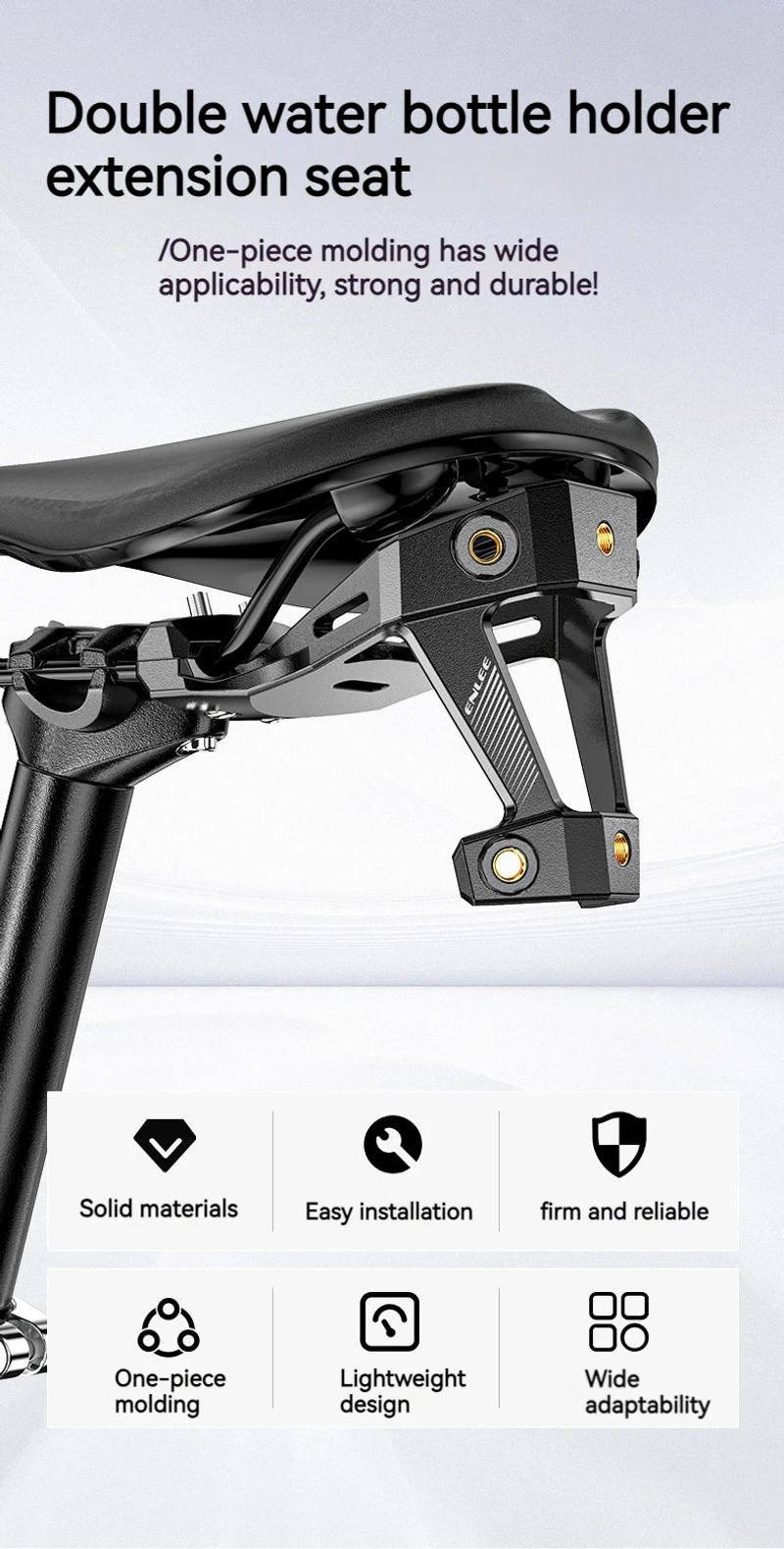 Description Picture 3 of itemBicycle Water Bottle Holder Adapter Cycling Bottle Cages Rack Adapter Road Bike Mount Holder Conversion Seat Bike Accessories