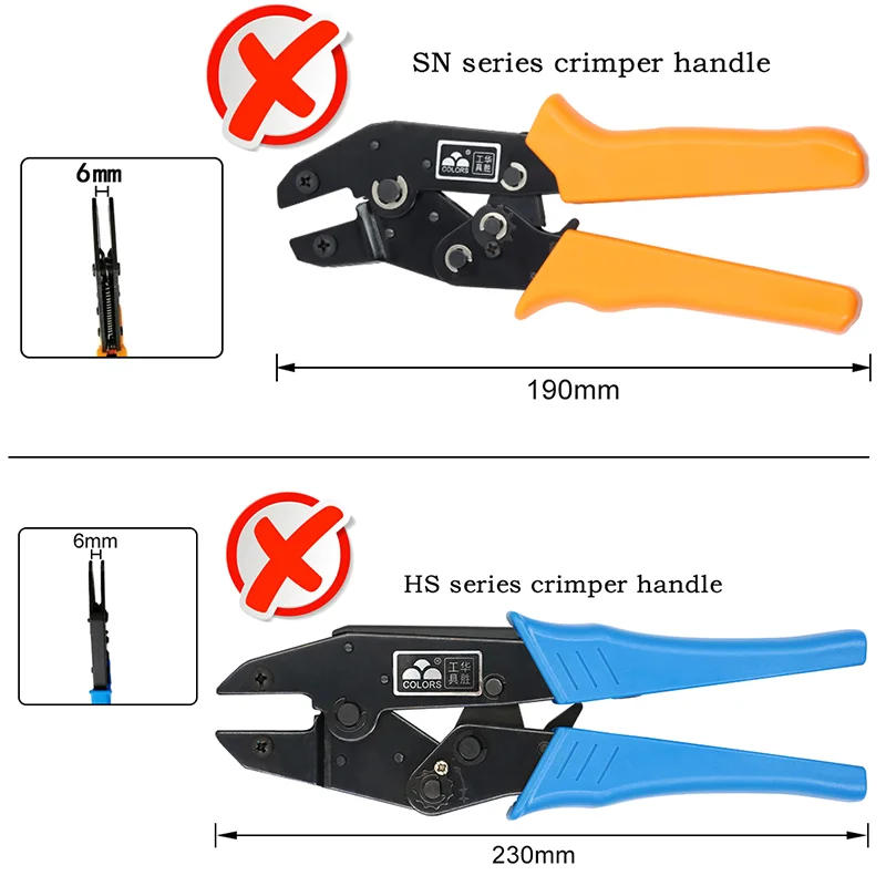Description Picture 5 of itemCrimping tool pliers jaws SN-48B / 02C / 06WF / 06 / 2546B / 16WF / 02WF2C / 0325 / 03H, used for crimping terminals