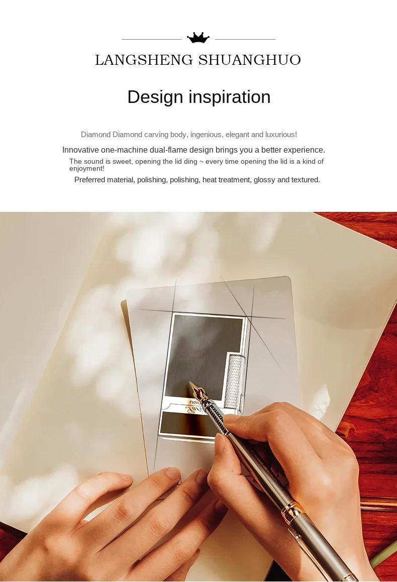 Description Picture 2 of itemMetal Windproof Cigar Cigarette Lighter Jet Torch Gas Two Types Flames Unusual Lighters Smoking Accessory Butane Gadgets for Men