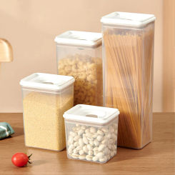 WORTHBUY Kitchen Food Storage Tank Plastic Sealed Moisture-proof Grain Storage Box Dried Fruit Snack Fresh-keeping Storage Jar
