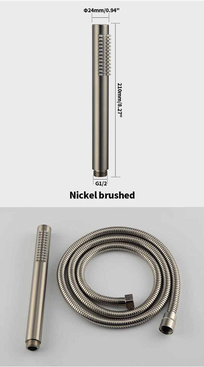 Description Picture 6 of itemBrass Handheld Shower Head Brushed Golden Hand Held Shower Sprayer Nickel Bath Sprinkler Matte Black Rose Gold Handshower Chrome