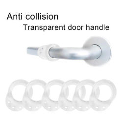 Door Stopper Punch-free Anti-collision Ring Door Handle Buffer Wall Protection Pad Transparent Doorknob Bumper For Wall
