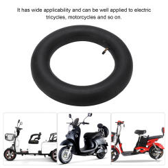 3.50â€‘10 Inner Tyres, 3.50â€‘10 Rubber Inner Tube Shock Absorption Curved Mouth Inner Tires for Motorbike