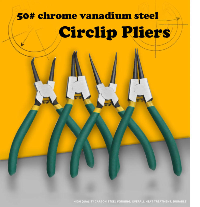 Description Picture 2 of itemCirclip Pliers Internal/External Spring-loaded Pliers C-type Round Clamp Pliers For Fixing Ringers Gasket Removal Or Retention