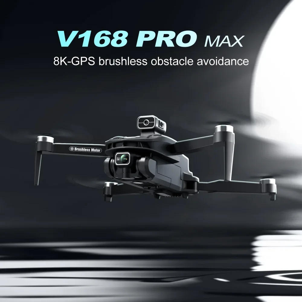 Description Picture 3 of itemV168 PRO Drones GPS Profesional 8K with HD Camera  FPV 5G Wifi Brushless Motor Foldable RC Quadcopter Obstacle Avoidance Dron