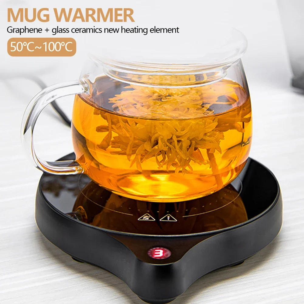 Description Picture 2 of item100°C Hot Tea Makers Warmer Coaster 5 Gear Cup Heaters Coffee Milk Tea Heating Pad 110V/220V 200W Cup Heater Mug Warmer