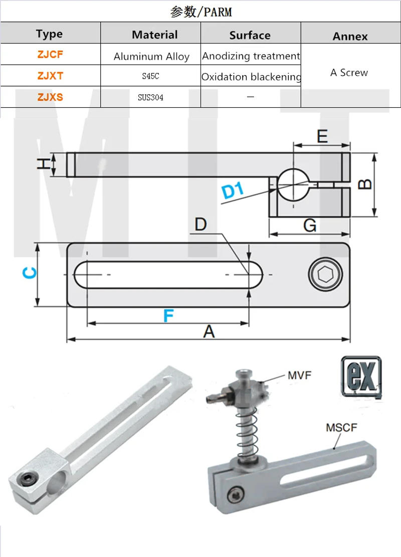 Description Picture 3 of itemSliding Bracket Linear Guide Shaft Bracket Fixed Shaft Support Bearing Seat Positioning Seat dia 8/10/12/15/16/20
