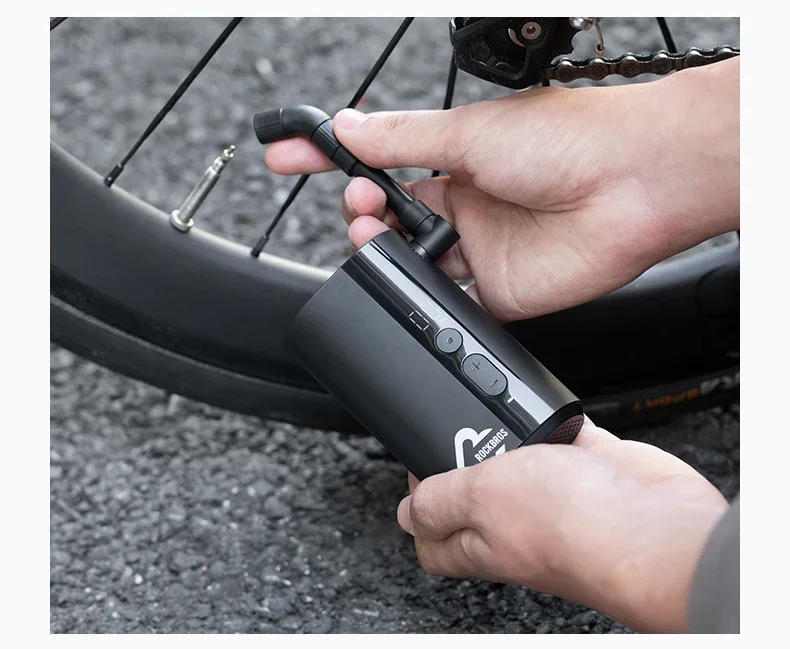 Description Picture 5 of itemROCKBROS Mini Pump 150psi Portable Riding Bicycle Electric Air Pump 5V2A Type-C Outdoor Portable  MTB Road Bike Motorcycle Pumps