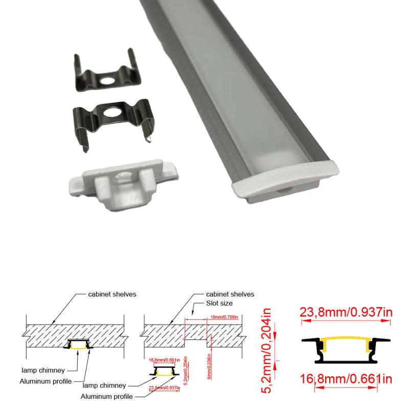 Description Picture 2 of item17x7mm Aluminum LED Strip Light with Flexible Profile Create a unique ambiance with this flexible and versatile LED strip light