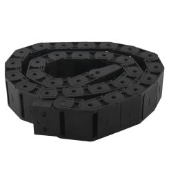 18mm x 37mm Black Flexible Semi Enclosed Cable Drag Chain 1M 39.4"