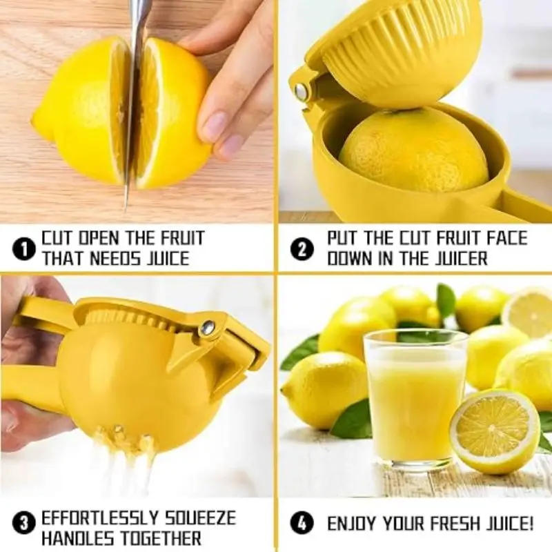 Description Picture 6 of itemManual Metal Lemon Lime Squeezer Stainless Steel Manual Citrus Press Juicer, Hand Press Juicier Fresh Fruit Tool Kitchen Tools