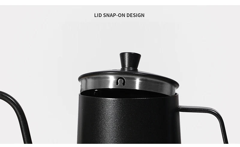 Description Picture 6 of item350ML/600ML Drip Kettle Coffee Tea Pot Non-stick Coating Food Grade Stainless Steel Gooseneck Thin Mouth Coffee Drip Kettle