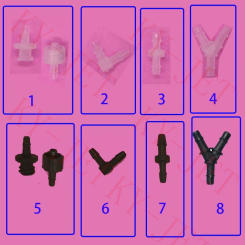 KYJET white color Inkjet Printer Ink Tube Y Connector For printer spare part fit to 3*2 4*2.5 6*4mm ink tube