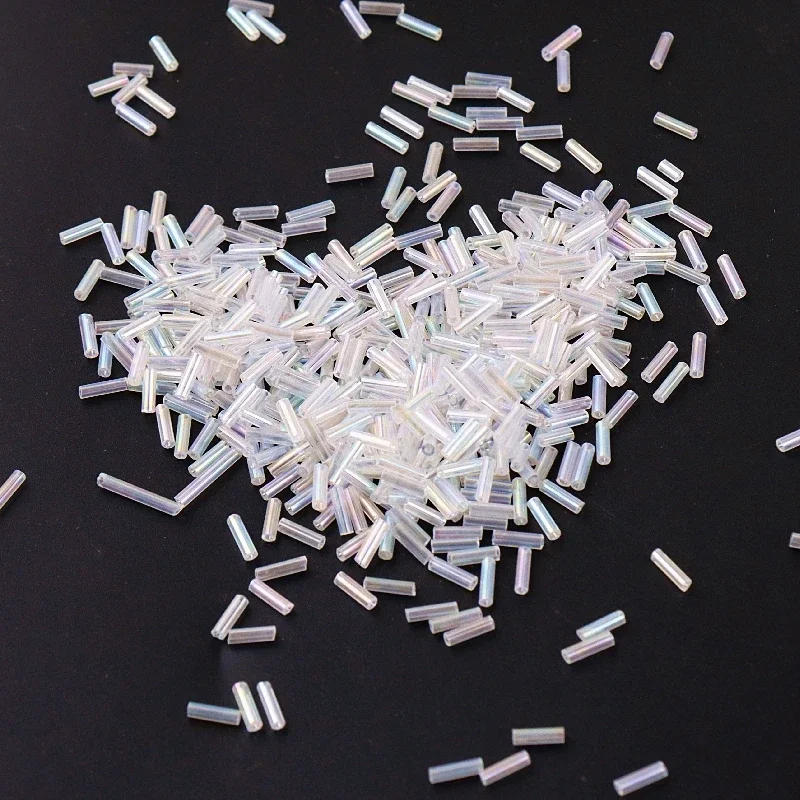 Description Picture 5 of itemColorful 300Pcs Seedbeads 11/0 Tube bead 2x6mm Bugles Glass Seed Beads For DIY  Jewelry Making Women Garments Accessories