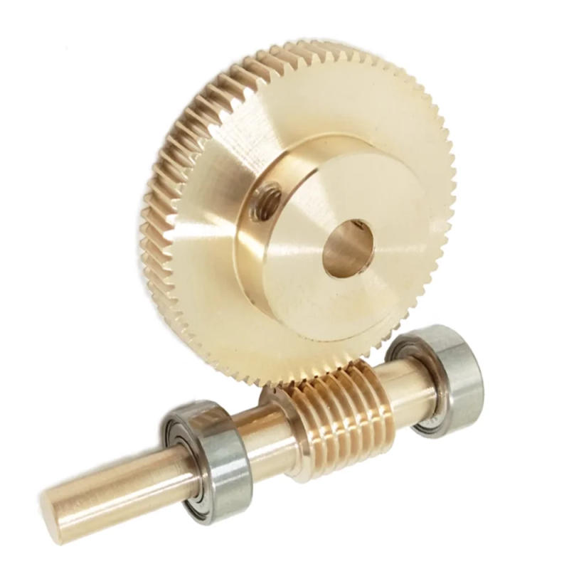 Description Picture 6 of item0.5M Precision Turbine Worm Gear Set 1:20/30/40/50/60/70/80/100 Teeth Stainless Steel Worm Copper Gear Accessories